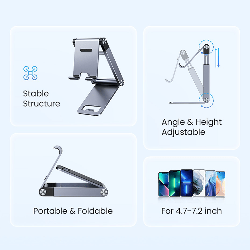Inspodesk Lifting Phone Stand Elevate Your Phone Experience: 'Upvertic' Adjustable Phone Stand