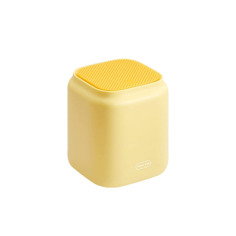 Inspodesk Yellow Effortlessly Keep Your Desk Clean: "LittleBin" Compact Trash Can