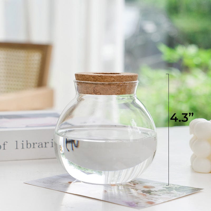 yuni Bowl vase Biophilia 'Plantaria' minimalist Transparent glass vase