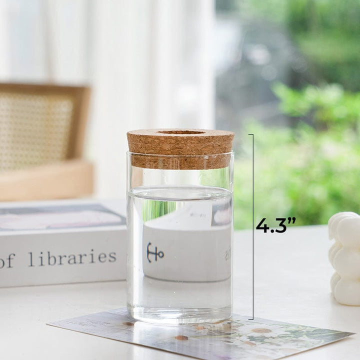 yuni Cylinder vase Biophilia 'Plantaria' minimalist Transparent glass vase