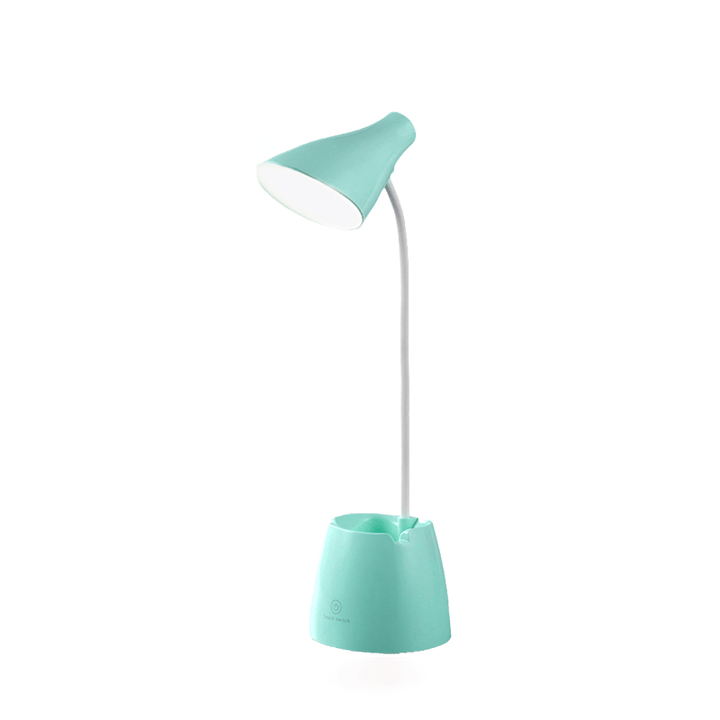 Eleven Master Factory Green Macaron 'Flexibend' USB desk Lamp with Pen Holder