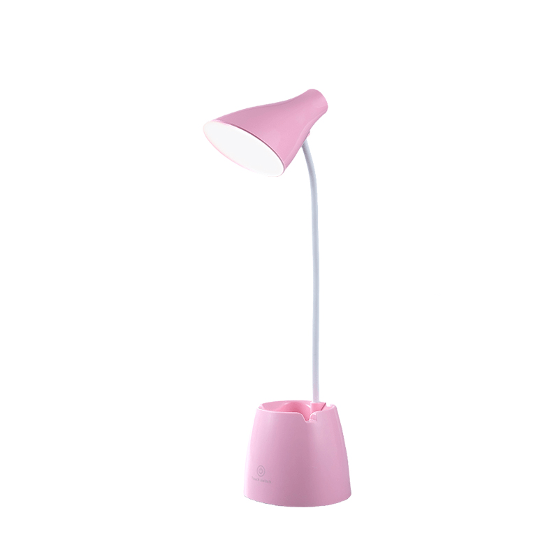 Eleven Master Factory Pink Macaron 'Flexibend' USB desk Lamp with Pen Holder