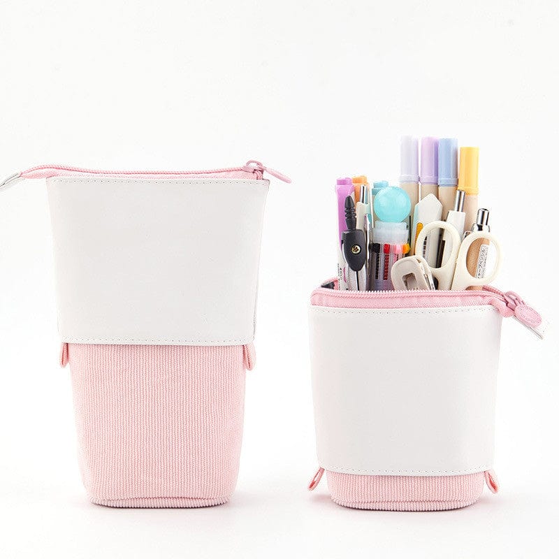 SQUMIDER Student Stationery Official pink Macaron 'Flyin' Cutesy Fold-Down Pencil Case