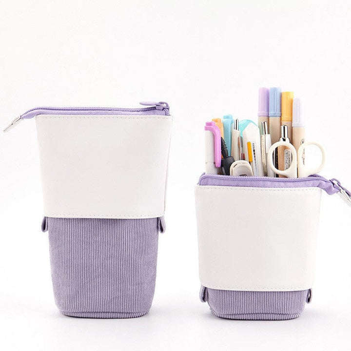 SQUMIDER Student Stationery Official purple Macaron 'Flyin' Cutesy Fold-Down Pencil Case