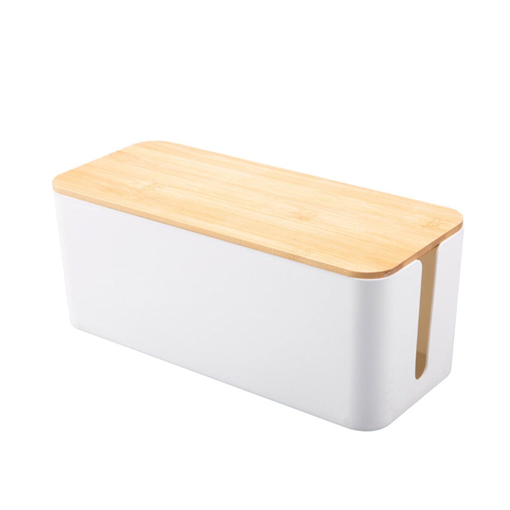 Exquisite life storage S Biophilia 'BloxBox' Wooden White, Dustproof, Cable Storage Box