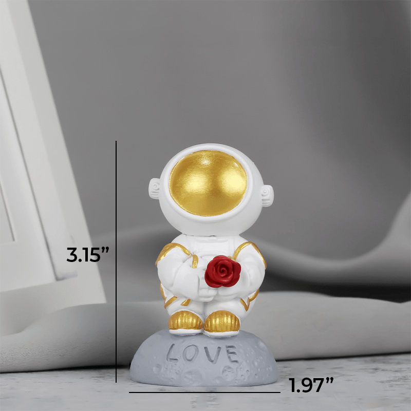 Merelucky Space Rose Astra 'Cosmic Companion' Ornamental Desk Miniature