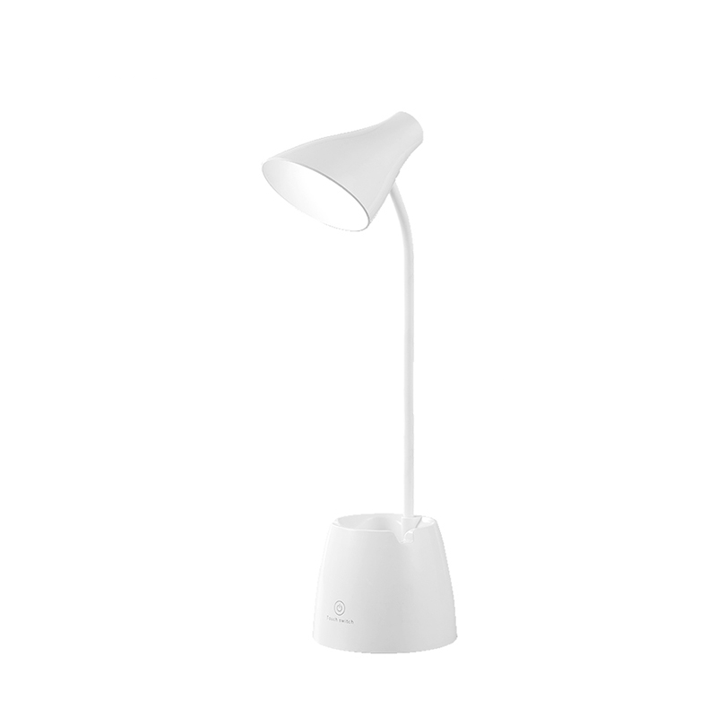 Eleven Master Factory White Macaron 'Flexibend' USB desk Lamp with Pen Holder